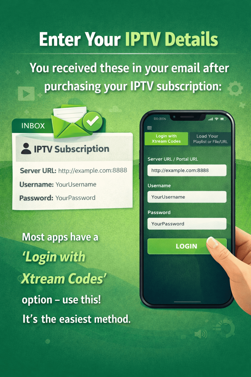 Voer Je IPTV Gegevens In